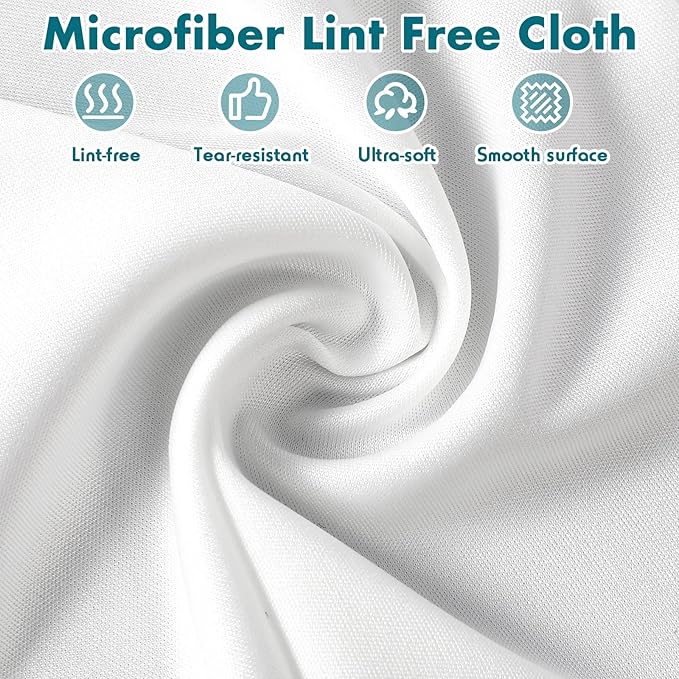 100 Pcs Cleanroom Cloth Wipes Microfiber Lint Free Cloth Disposable Clean Cloths Laser Sealed Edge for Lab Semiconductor Industries and Printing (6 x 6 Inches)