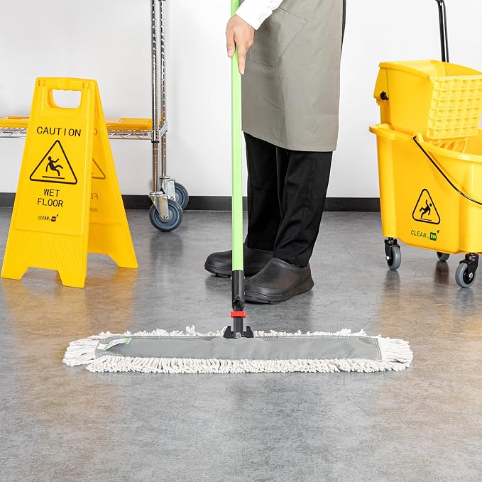 Restaurantware-MOP HEAD ONLY: Clean Tek Professional 24 x 5 Inch Dry Mop Head, 1 For Dusting - Frame Sold Separately, Disposable, Cotton, For Home And Commercial Use