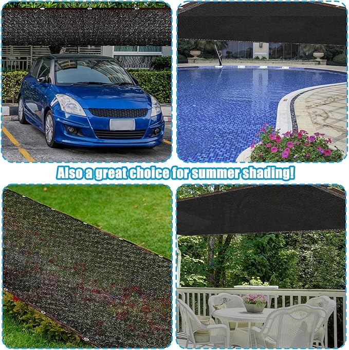 16 x 26FT Pool Leaf Net Cover- Leaf Netting for Inground and Above Ground Rectangle Swimming Pools Fine Mesh Pool Screen Cover,Winter Above Ground Pool Screen Cover, Catching Leaves, Sunshade