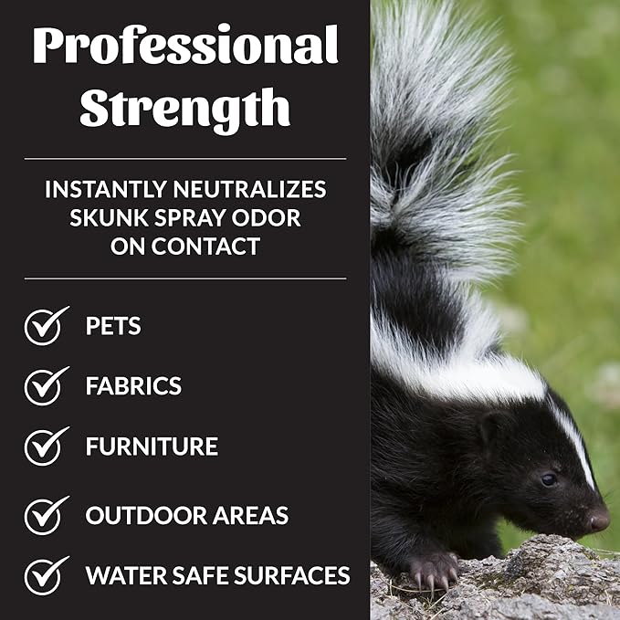 Skout's Honor Skunk Odor Eliminator for Pets, Indoor, and Outdoor Surfaces – Eliminate Skunk Spray Odor, Eco-Friendly, Cruelty-Free Solution for Pets and Surfaces, 32 oz, 2-Pack