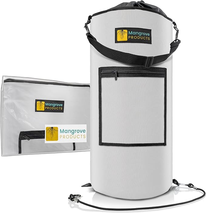Mangrove Products: Portable Boat Trash Can, Reusable Trash Bag, Boating Equipment, Boat Storage, Boat Accessories Marine, Pontoon Boat Accessories, Fishing, Sandbar, RV, or Camping