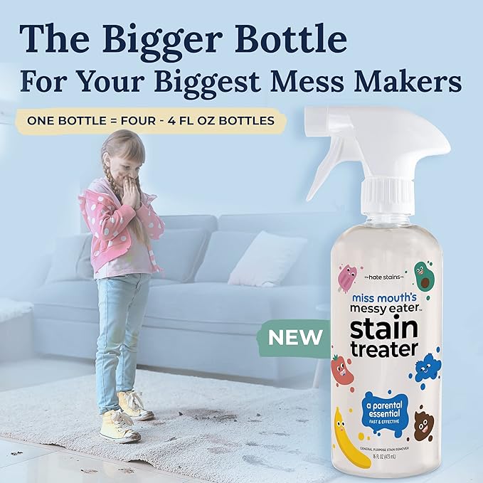 Miss Mouth's Messy Eater Stain Treater - 3 Pack Stain Remover Spray and 16oz Bottle