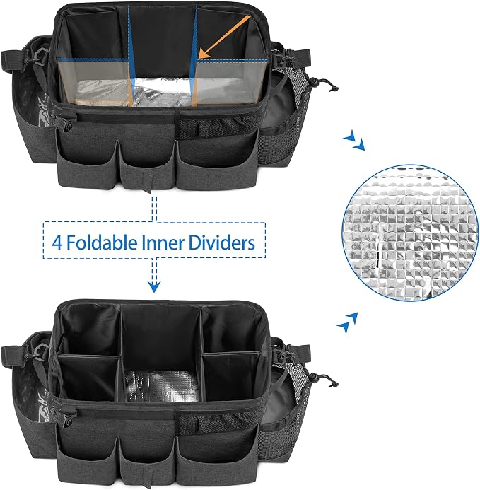 LoDrid Large Wearable Cleaning Caddy Bag and Cleaning Apron for Cleaners & Housekeepers