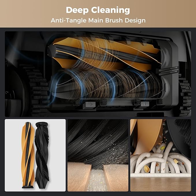Yivy 22PCS Aqua10 Ultra Roller Accessories Sets for Dreame Aqua10 Ultra Roller/Aqua10 Roller Robot Vacuum Cleaner: 2 Main Brushes 6 Dust Bags 6 Side Brushes 4 Filters 2 Roller Mops