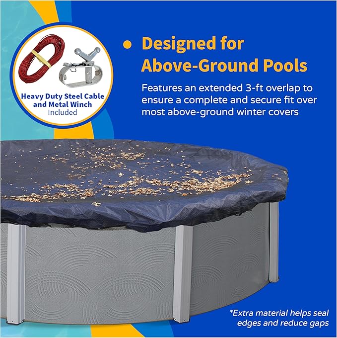 Blue Wave 33-ft Round Leaf Net Above Ground Pool Cover
