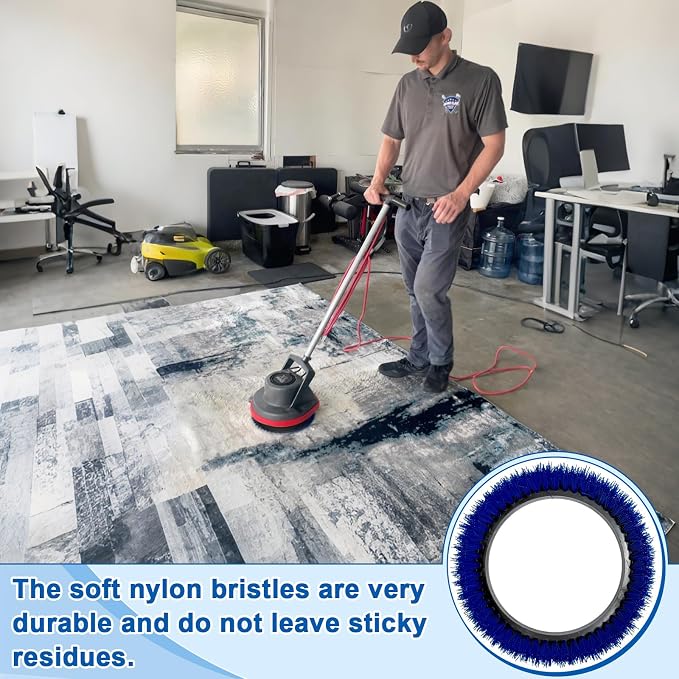 Commercial 237058 Nylon Carpet Polypropylene Scrub Orbiter Brush, 12" Diameter, for ORB550MC Orbiter Floor Machine, Blue