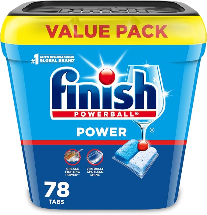 Finish Power Dishwasher Pods, No Pre-Rinse Dishwasher Detergent Soap For Deep Clean & Shine with Degreasing Power, Fresh Scent, 78 Count