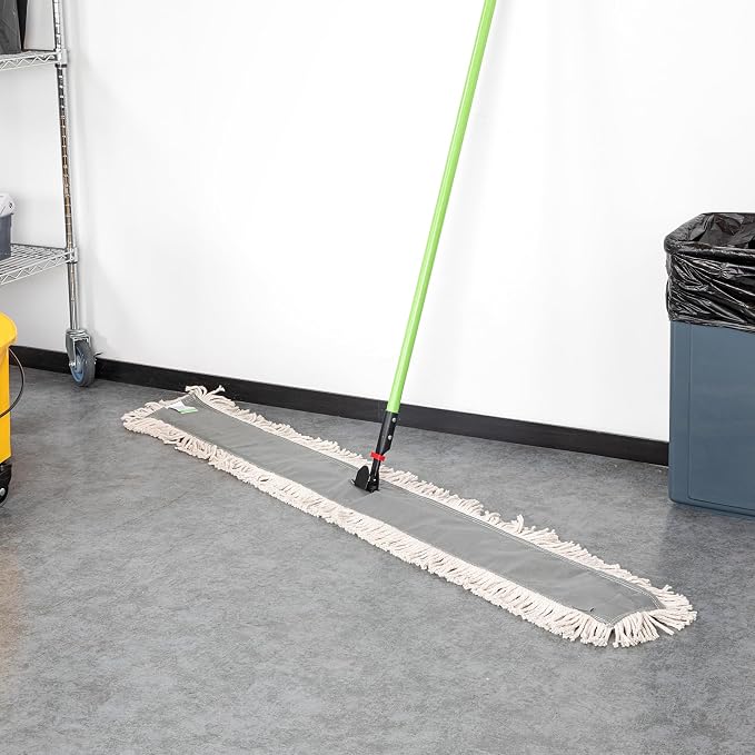 Restaurantware-MOP HEAD ONLY: Clean Tek Professional 59.84 x 5 Inch Dry Mop Head, 1 For Dusting - Frame And Handle Sold Separately, Disposable, Cotton, For Home And Office