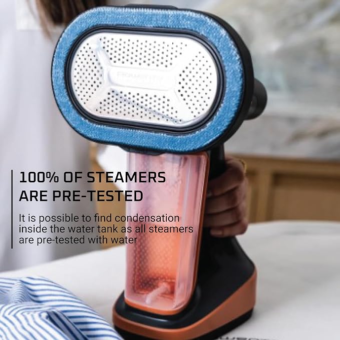 Rowenta, Steamer for Clothes, Pure Force 3in1 Steamer & Iron, 7.1 Oz Tank Capacity, Vertical Steaming, Horizontal Ironing, Lint remover, Auto-off, 1875 Watts, Black Clothes Steamer,DR8855