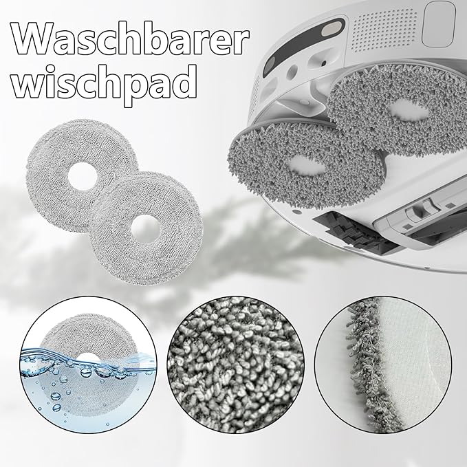 Accessoires for Dreame X40 Ultra Complete, L40 Ultra, for Mova P50 Pro Ultra Vacuum Cleaner, 2 Main Brushes, 4 Mop Pads, 4 Filters, 6 Dust Bags, 6 Side Brushes, for Mova P10 Pro Replacement 24 Pcs