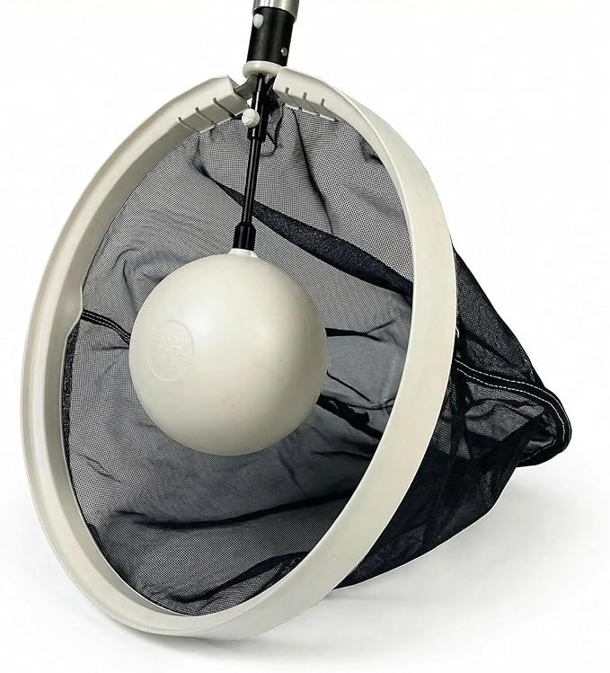 16" Pool Skimmer Net with Float Assist - Zero Pole & Skimmer Weight, 360° Movement in Any Direction, Strong Daily use Nylon net, Fast & Effortless Debris Removal for All Pools, Ponds & spas