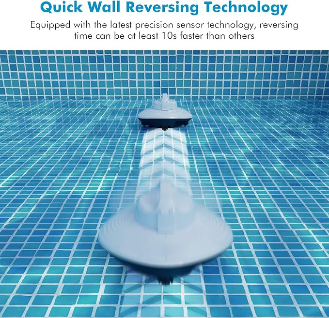Hydrus Pool Vacuum for Above Ground Pools, Cordless Robotic Pool Cleaner, Automatic Rechargeable Pool Robot Lasts 90 Mins, Powerful Suction, Self-Parking, Ideal for Flat Swimming Pools up to 50Ft