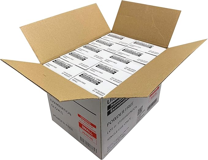 KingSeal UltraBlack-PRO Nitrile Exam Gloves, 5 MIL, Black, Professional Grade - 10 Boxes of 100 (1000 Count)