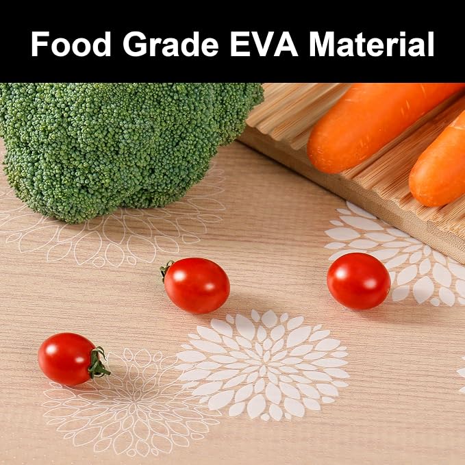 Cooyes Shelf and Drawer Liners for Kitchen Cabinets, Non Adhesive Cabinet Liner, EVA Waterproof Durable Non-Slip Drawer Mats for Shelves, Refrigerator, Storage, Desks（17.5" W x 197" L）