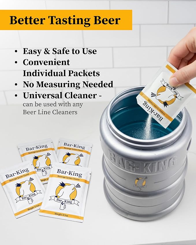 Bar-King Beer Line Cleaner - 4 Individual Cleaning Packets