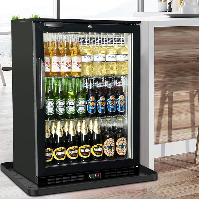 Mini Fridge Silicone Mat,19.7''x19.7''x0.5''-Fridge Drip Tray Concave and convex design is leak-Proof and Non-Slip Perfectly Compatible with Washer, Dryer, Wine Cooler, Dishwasher ect. (Black)