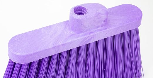 SPARTA Sweeper Broom – 12 Inch Angled Outdoor Broom Head with Durable Polypropylene Bristles, Standard Thread Compatible for Home Garage or Kitchen Cleaning, Purple