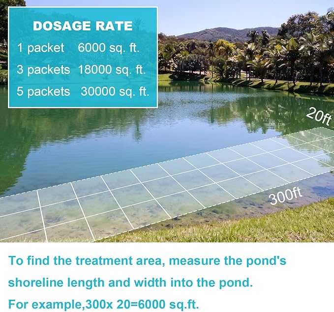 Natural Pond Sludge Remover Tablets with Beneficial Bacteria & Enzymes, Safe for Fish, Plants, Helps Reduce Odors Naturally & Break Down Muck, 5 lb Pond Treatment (2 LB)