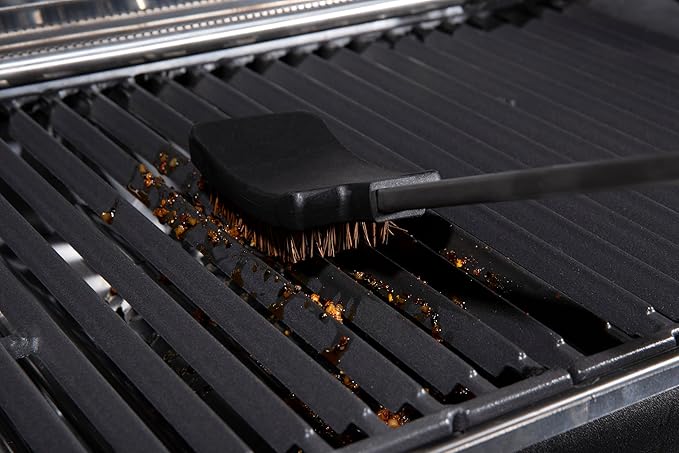Broil King 64038 Baron Palmyra Bristle Grill Brush, Stainless Steel and Black