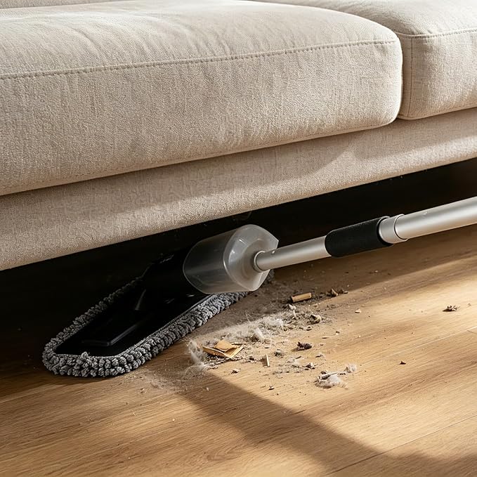 Electric Spray Mop Floor Cleaner with 2 Mopping Pads 720ml Bottle & Scraper 360° Swivel Head Lightweight Cordless Wet Dry Cleaner for Hardwood Floor Cleaning Laminate Tile Wood Vinyl & All Hard Floors