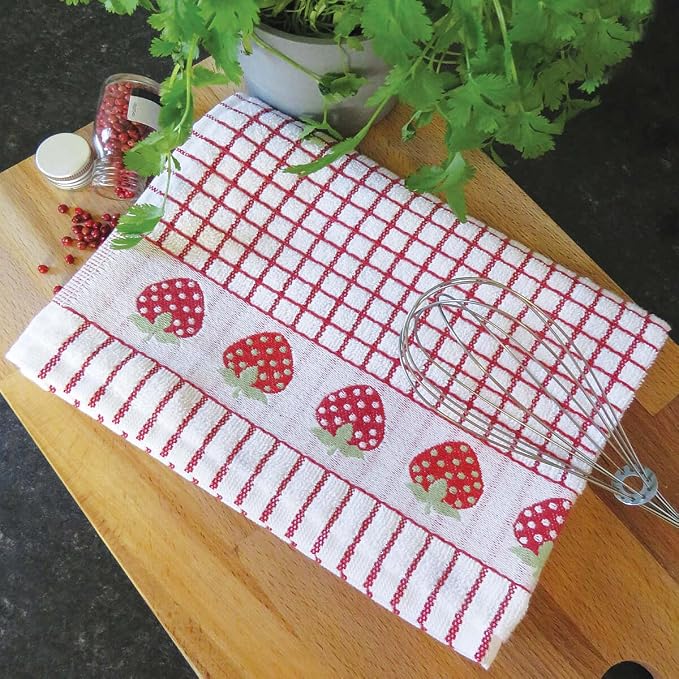 Samuel Lamont Poli Dri Tea Towels - Set of 3 (Strawberries)
