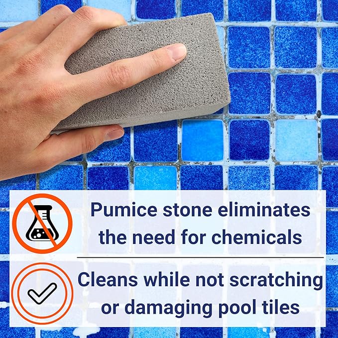 Pool Block, PB-12 by US Pumice, Case of 12, Pumie PoolStone, Pumice Stone for Pools & Spa Tile, Grout & Concrete Cleaning (12)