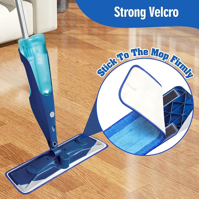 12 Pack Microfiber Cleaning Pads Compatible with Bona Mops, Safe for Hardwood and Hard-Surface Floors, Washable, Reusable
