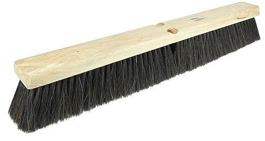 Weiler 42013 18" Fine Sweep Floor Brush, Black Horsehair & Polypropylene Fill