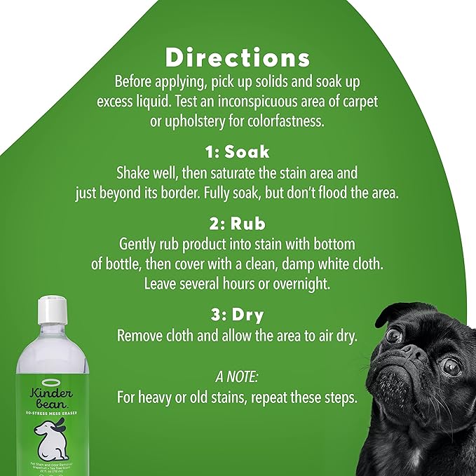 No-Stress Mess Eraser – Dog & Cat Urine Stain & Odor Remover, 2-Pack 32 oz, Enzyme Bio-Active Cleaner for Carpet, Upholstery & Car Seats, Helps Remove Pet Smell from Home & Car, Grapefruit & Thyme