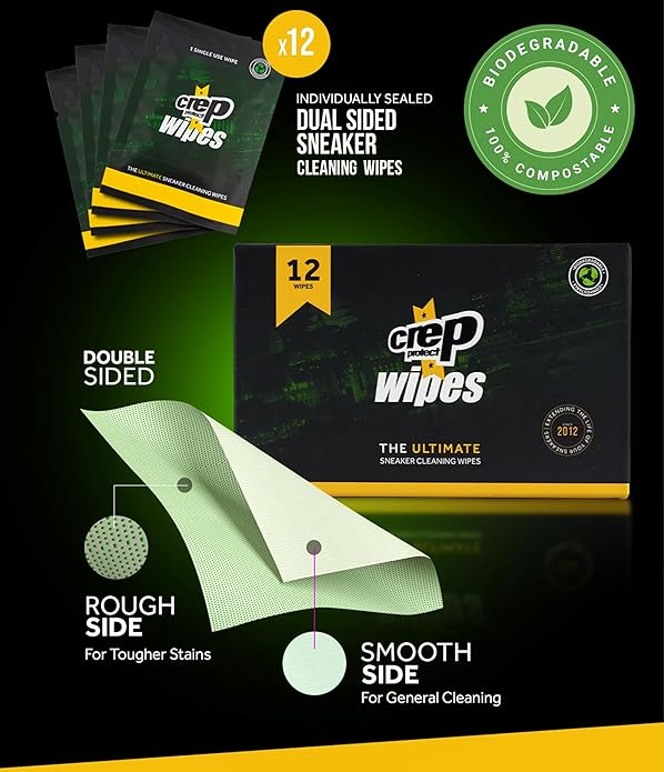 Crep Protect Biodegradable Sneaker Cleaning Wipes & Cure Premium Sneaker Cleaning Travel Kit