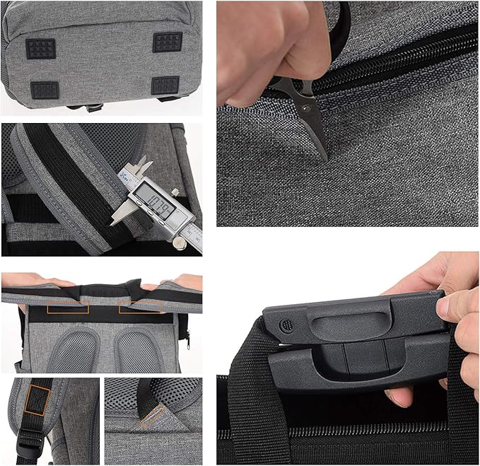 Backpack Tool Bag with Padded Back Support Heavy Duty Tool Kit Carrier Storage Bags for Electrician, Plumber, HVAC, Cable Repairman