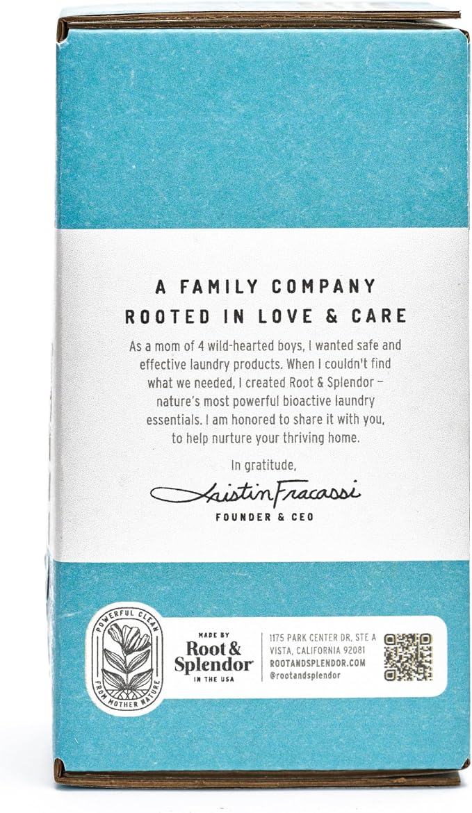 Root & Splendor Ultra Concentrated Non Toxic Laundry Detergent Liquid - EWG Verified - Plant Based & Eco Friendly Enzymatic Laundry Soap, Free & Clear, 1 Liter, 67 Loads