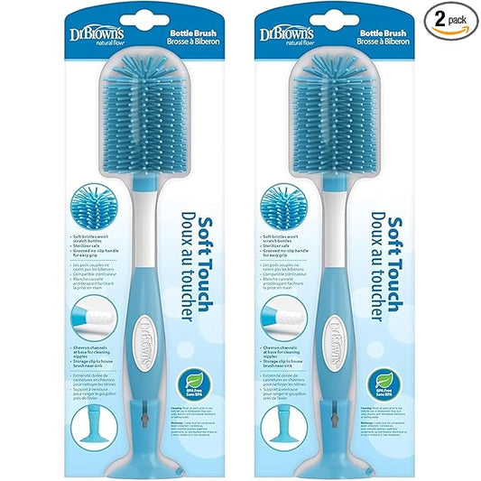 Dr. Brown's Soft Touch Bottle Brush, Blue (Pack of 2)