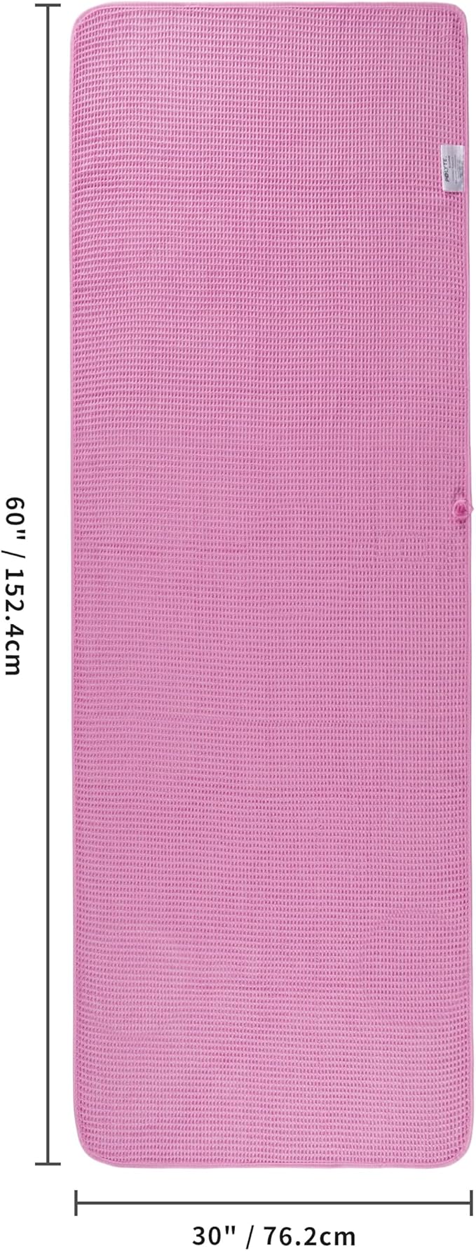 POLYTE 430 GSM Microfiber Oversize Quick Dry Lint Free Bath Towel, 60 x 30 in, 4 Pack (Waffle Weave)