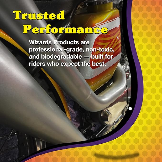 Wizards Motorcycle Cool Kit 22700 – Complete 82 oz Detailing Set with Mist-N-Shine, Bug Remover, Bike Wash, Polish, Microfiber Cloth – Professional Exterior Cleaning Supplies and Care Accessories