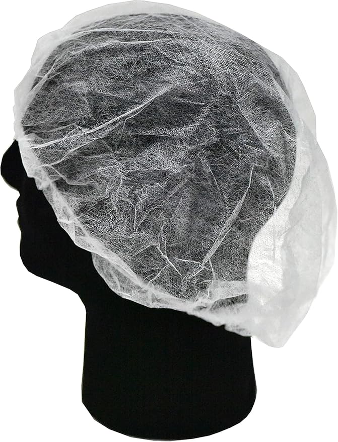 Disposable Bouffant Caps Breathable, Latex-Free, Elastic Edge for Secure Fit, 100 Pcs