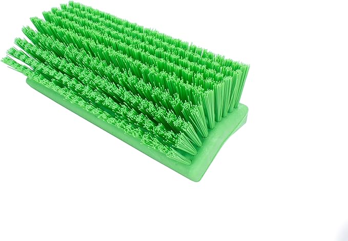 SPARTA 40423EC75 Plastic Floor Scrub Brush, Wall Brush, Equipment Brush With Nonabsorbent Bristles For Industrial Kitchens, Hospitals, Commercial Cleaning, 4 Inches, Lime