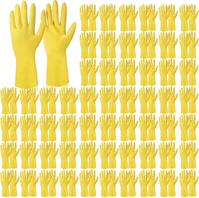 Rubber Reusable Gloves Long Household Dishwashing Gloves Kitchen Cleaning for Dishes Clean Gardening