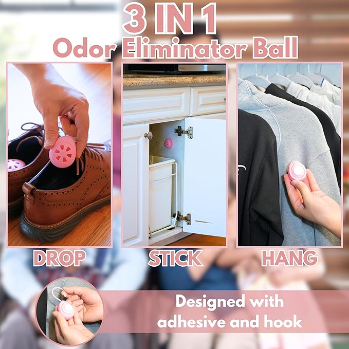 Air Jungles Honey Peach Scent Car Air Freshener Bundle – 3-in-1 Odor Eliminator Balls (6 Count), Vent Clip (3 Count), and Car Clip Pack (6 Count) – Long-Lasting Freshness for Cars, Closets, Gym Bags