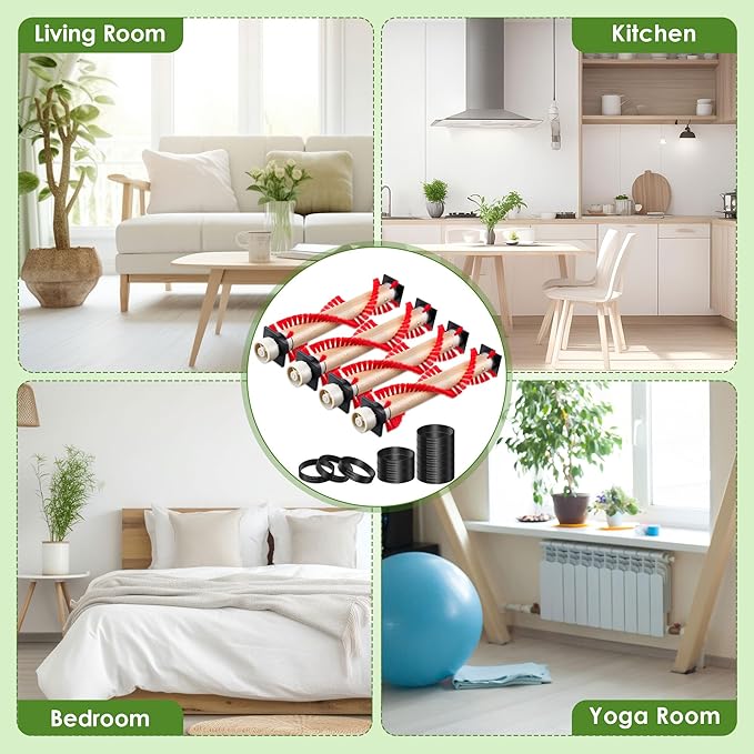 Landhoow Vacuum Roller Brush & Belt, Compatible With XL Roller Brush XL Belt 0300604 Compatible With Oreck Upright Vacuum Cleaner to Keep Neat and Tidy for Home, Office (4 Pcs)