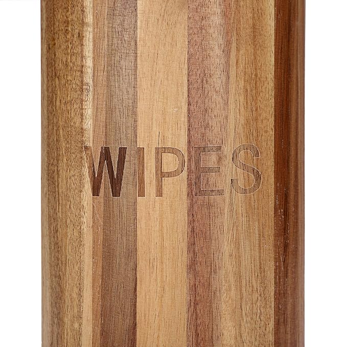 KoKone Wooden Wipes Dispenser Compatible for Clorox Lysol, Farmhouse Wipes Canister Holder Cleaning Wipe Dispenser Container, Decorative Wood Wipes Dispenser Keeper for Kitchen Bathroom Office