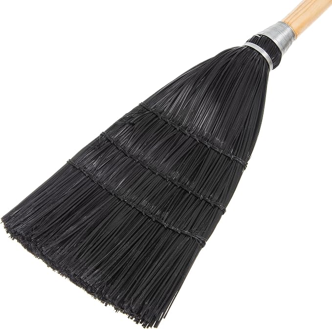 Carlisle FoodService Products CFS Synthetic Corn Black Toy/Lobby Broom - 1 Each. (Pack of 4)