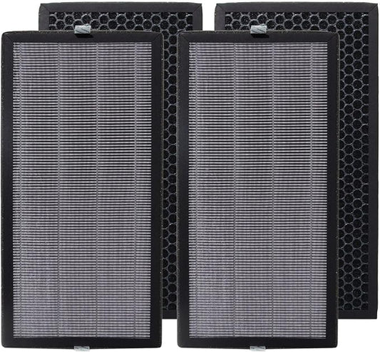 PUREBURG Replacecment Filter Compatible with Kenmore SMART 2300e Series PM4030 Air Purifier Part KF465, 2 Set (4 Filters) H13 HEPA Activated Carbon 3-Stage Filtration