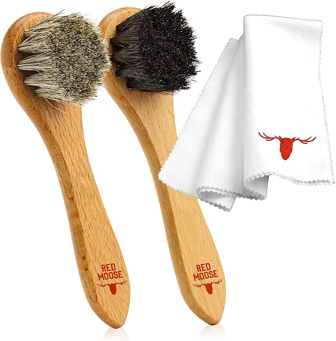 RED MOOSE Boots and Shoe Cream - Shoe Polish Kit for Leather - Shoes Shine - Made in the USA