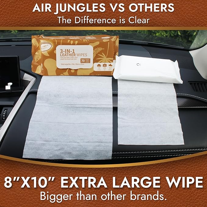 Air Jungles 3-in-1 Shoe Care & Odor Eliminator Bundle, Ocean Scent Deodorizing Balls (6 Count), Leather Cleaner Wipes (70 Count, XL 8"x10"), and Shoe Deodorizer Spray – Freshener for Shoes, Gym Bags