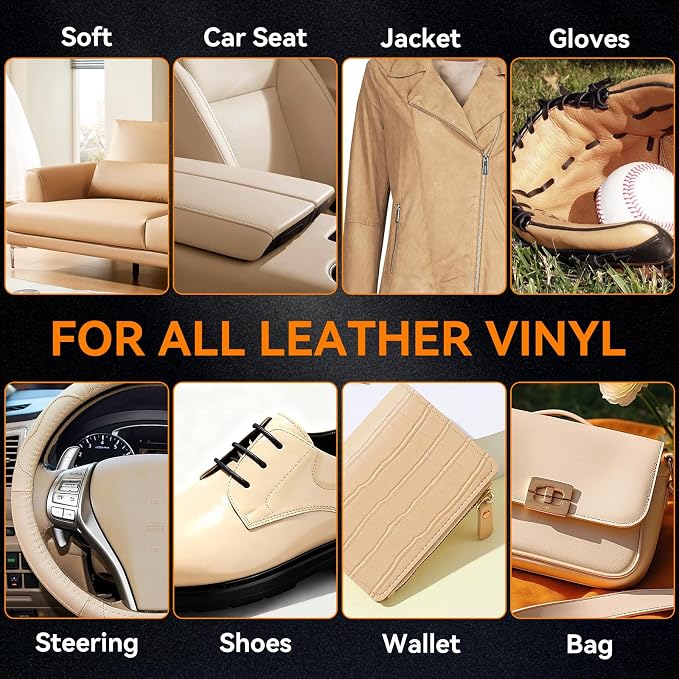 LUXGROVE® Beige Leather Recoloring Balm, Leather Repair kit for Vinyl Furniture, Leathers Dye Paint for Faded & Scratched Leathers Couches, Car Seats, Shoes, Bag, Chair (50ml)