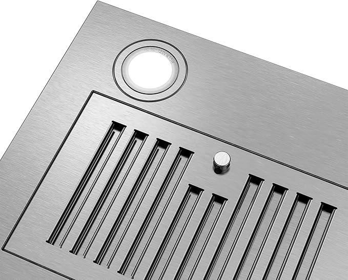 COSMO COS-30IRHP 30 in. Lumin Collection 380 CFM Ducted Insert Range Hood, Button Controls, LED Lights, Stainless Steel