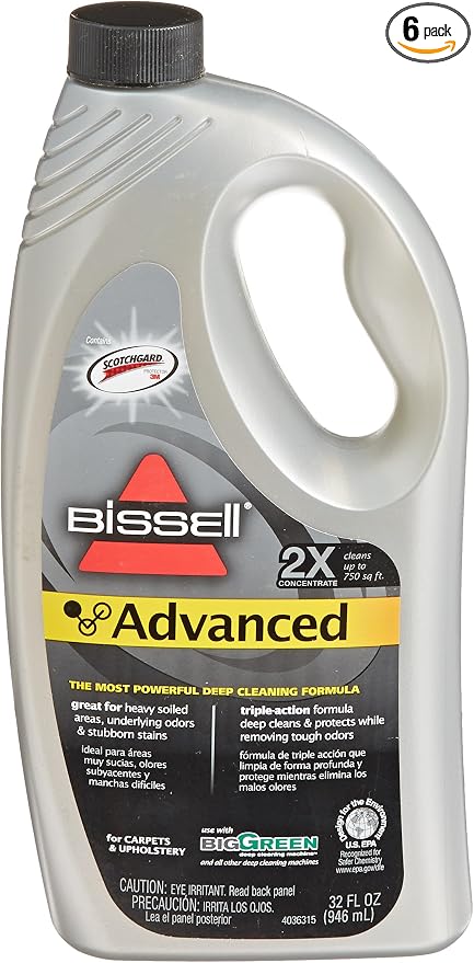 BISSELL BigGreen Commercial 49G5-C 32 Oz. 2X Advanced Formula, Triple Action Cleaning, 10.63" Height, 10.25" Length, 7" Width (Pack of 6)