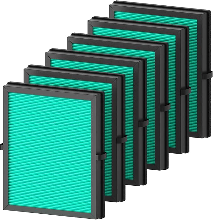 6 Pack MK04 Air Filter Replacement for Aroeve MK04/MG04JH Air Purifier - 4-in-1 H13 True HEPA Filter for Pollen Pet Dander Hair (Pet Dander Version)