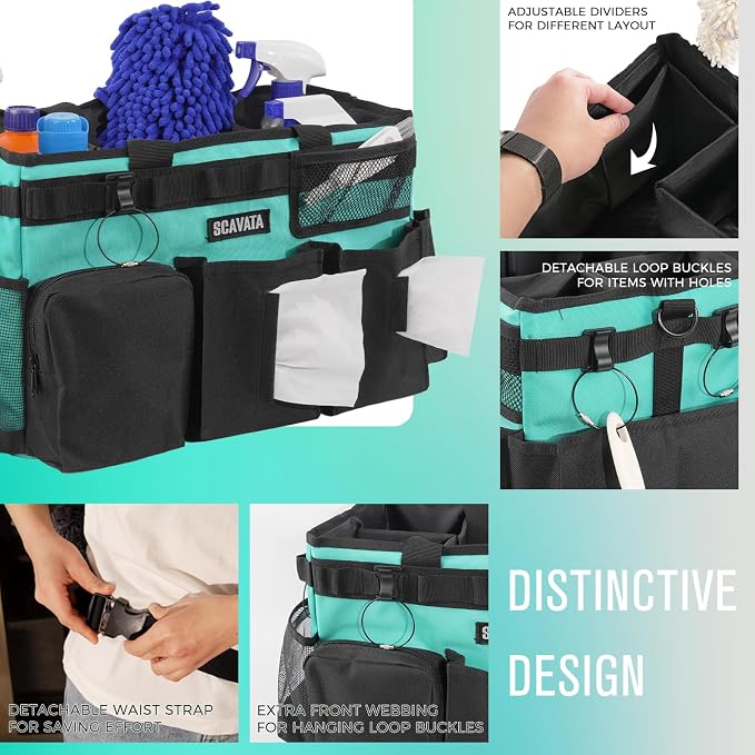 2 Pack Cleaning Caddy Bag (Blue & Lake Blue)